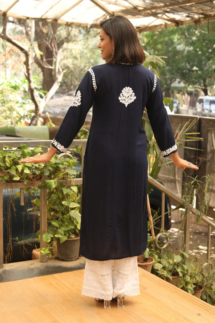 Aarohi Modal 3D Chikankari Kurti