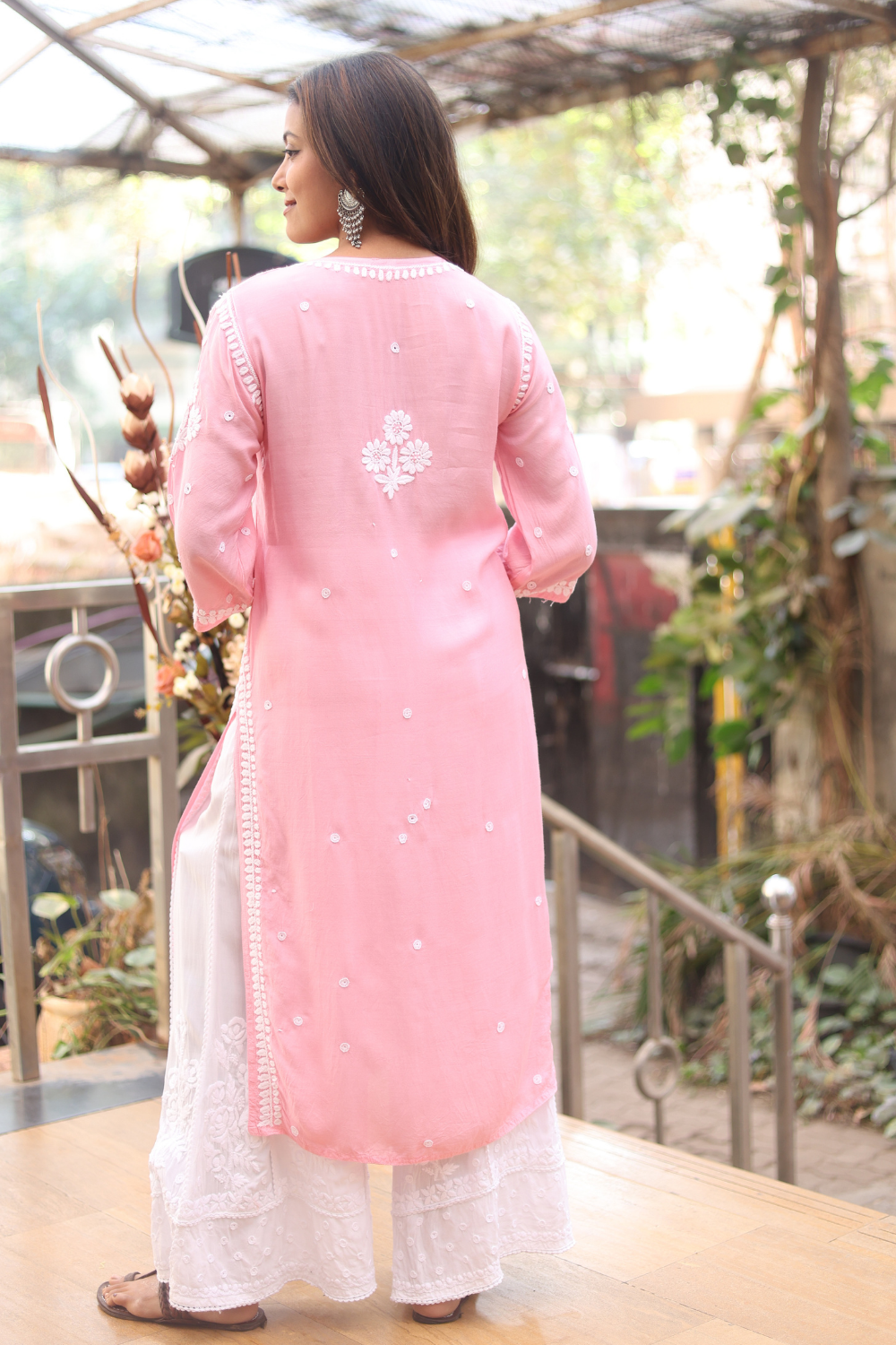 Dima Muslin 3D Chikankari Designer Kurti