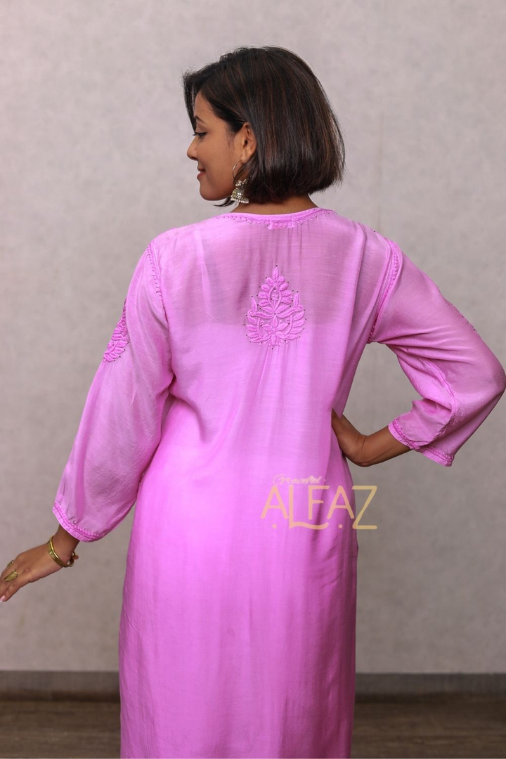 Fazia Premium Muslin 3D Chikankari & Mukaish Plus Size Kurti