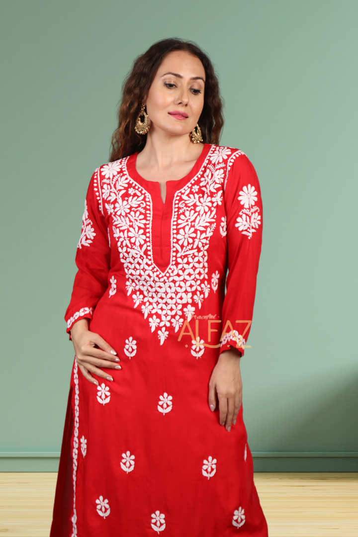 Elegant Modal Chikan Kurti - Amal Collection