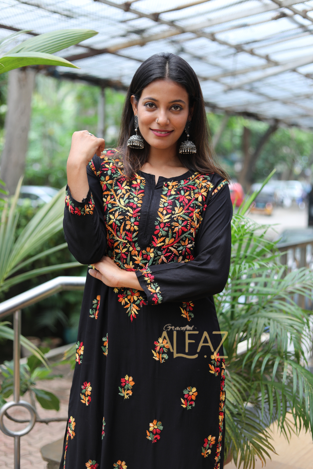 Ekta Rayon Chikankari Long Kurti