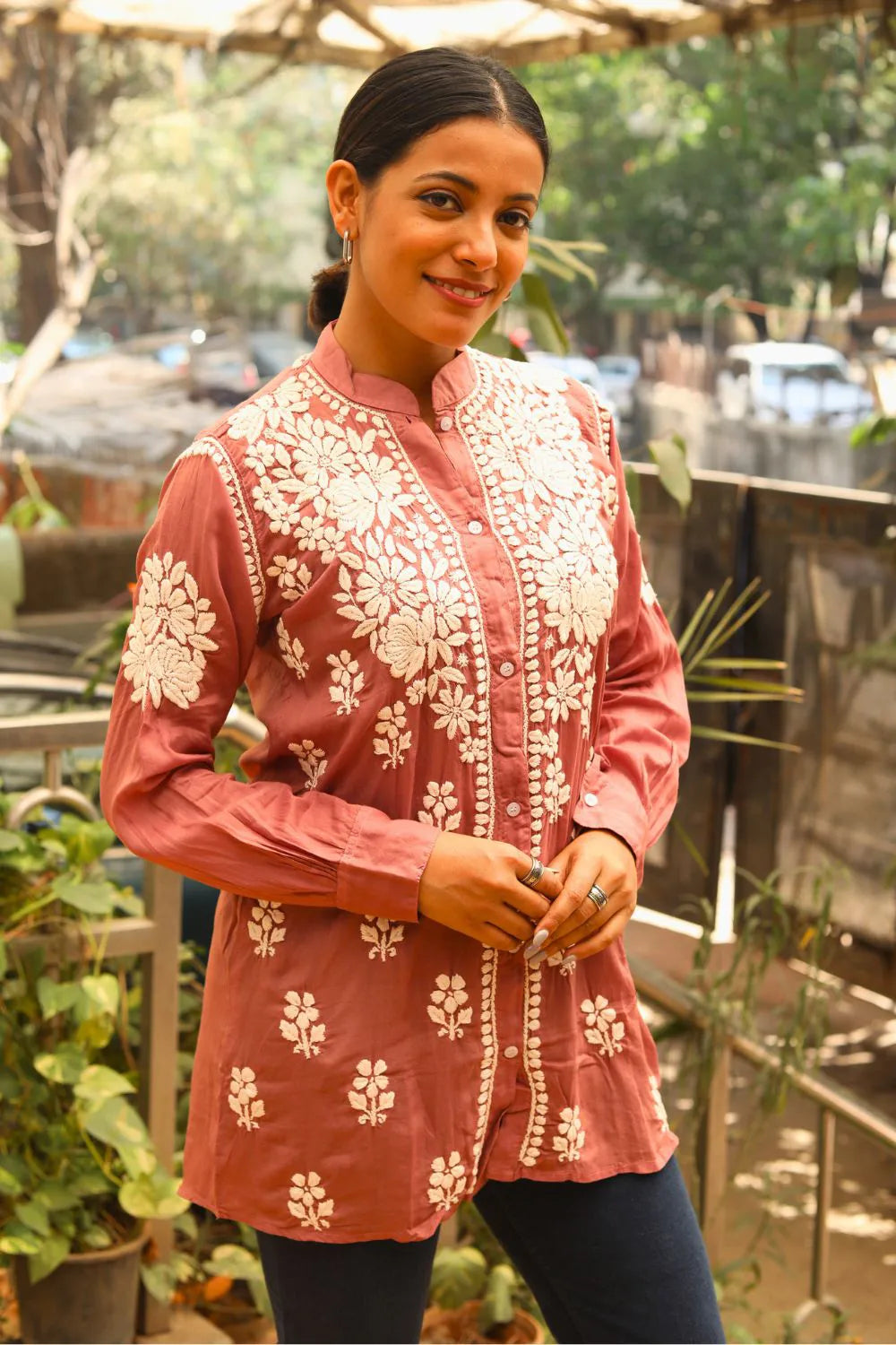 Meher Modal Chikankari Designer Shirt