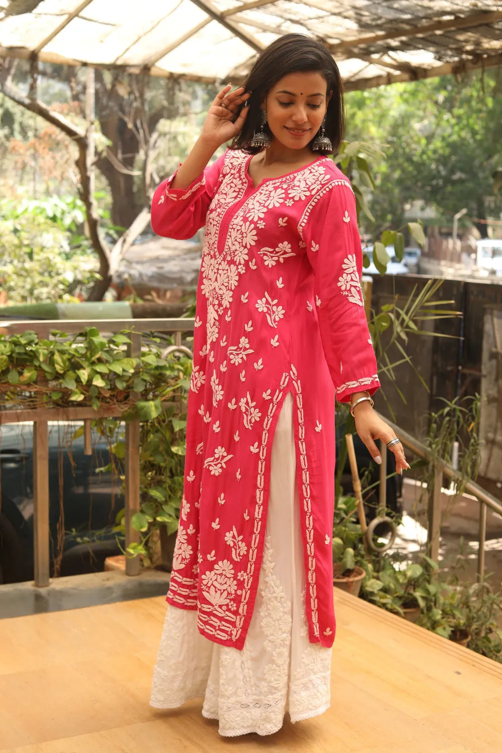 Karima Muslin Chikankari Kurti