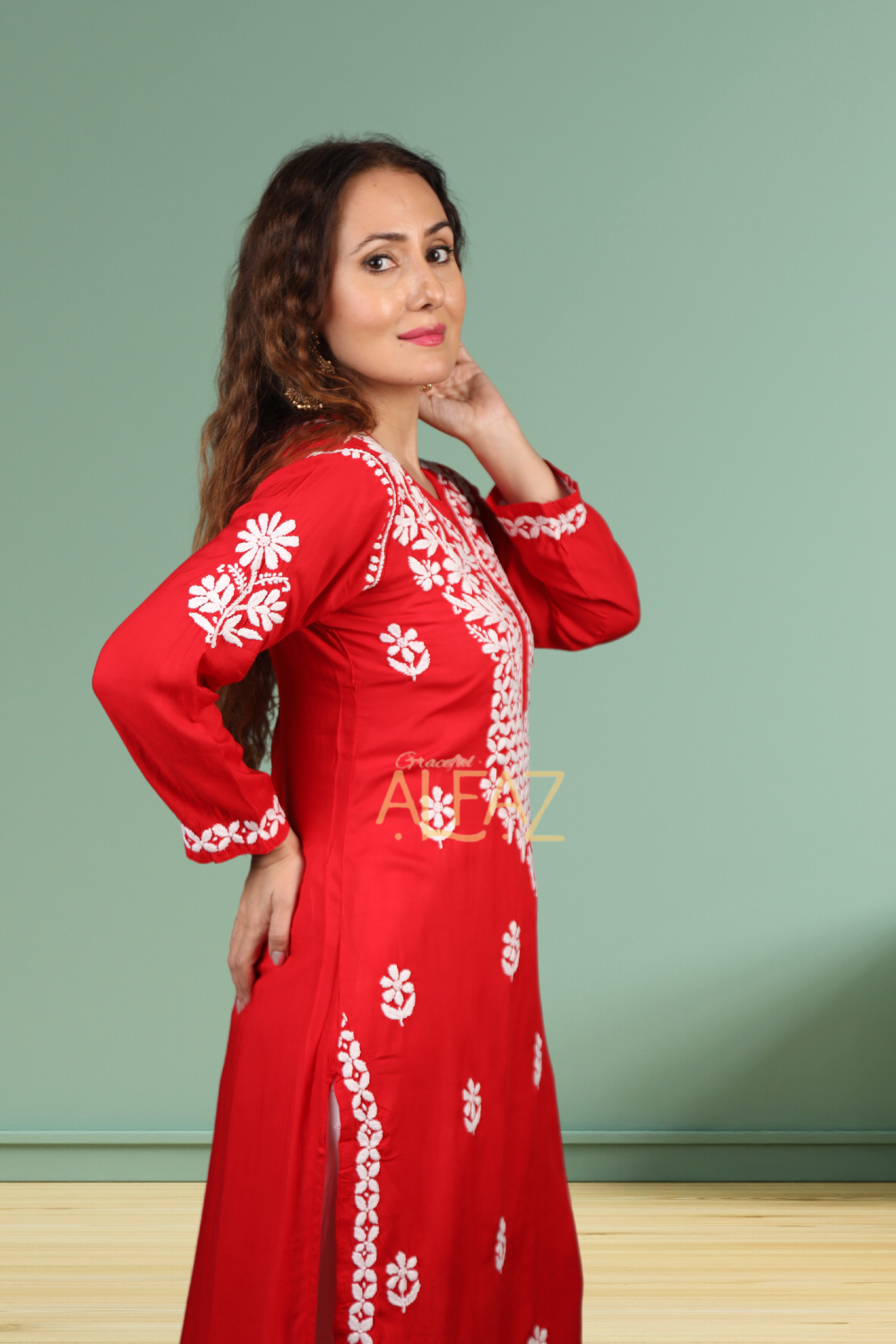 Elegant Modal Chikan Kurti - Amal Collection