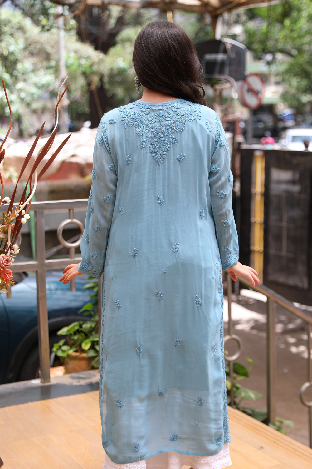 Esra Premium Viscose 3D Chikankari & Mukaish Kurti