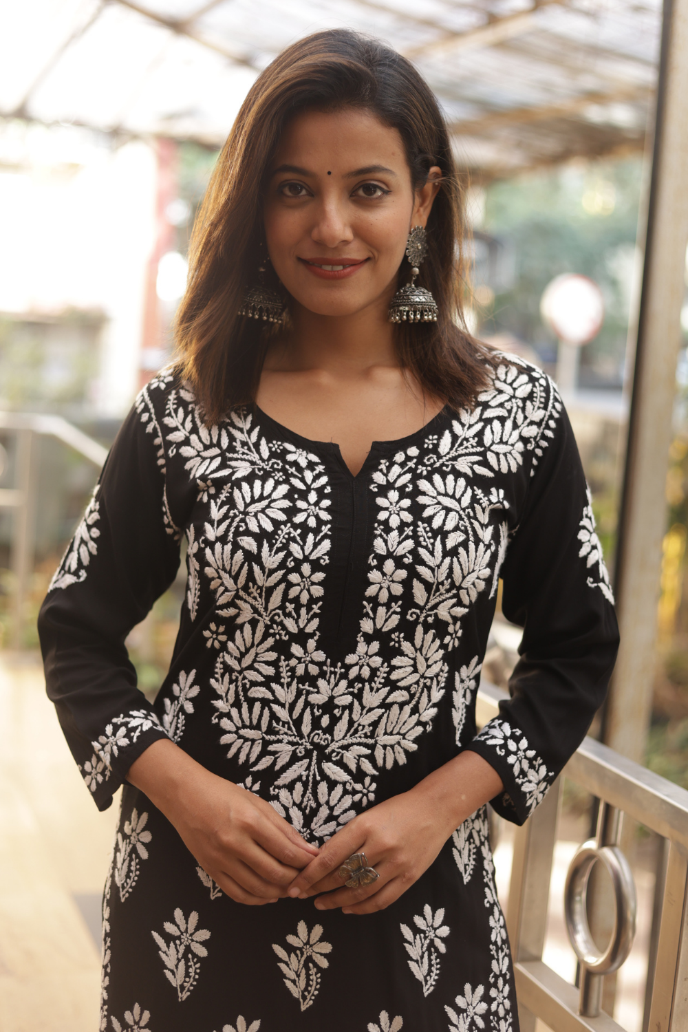 Noura Rayon Chikankari  Kurta Pant set |