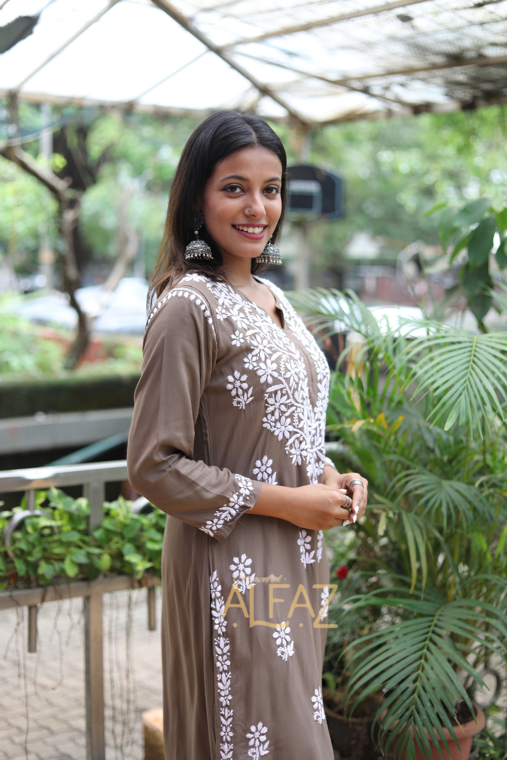 Ekta Rayon Chikankari Long Kurti