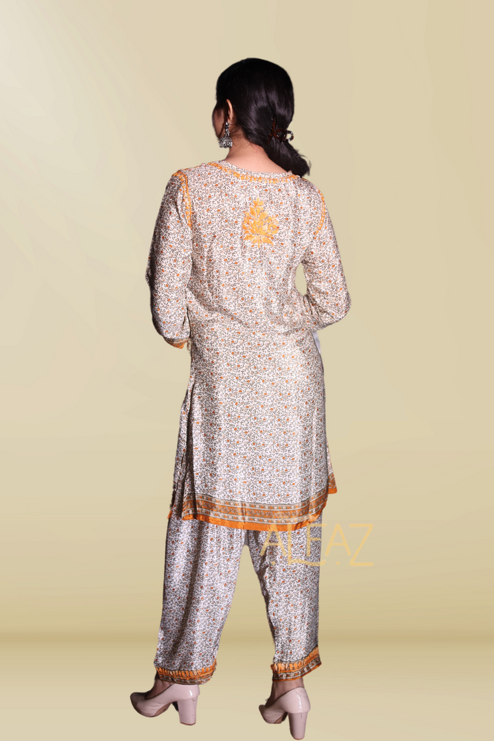 Rasha Premium Crepe Silk Chikankari Digital Print Co-ord Set