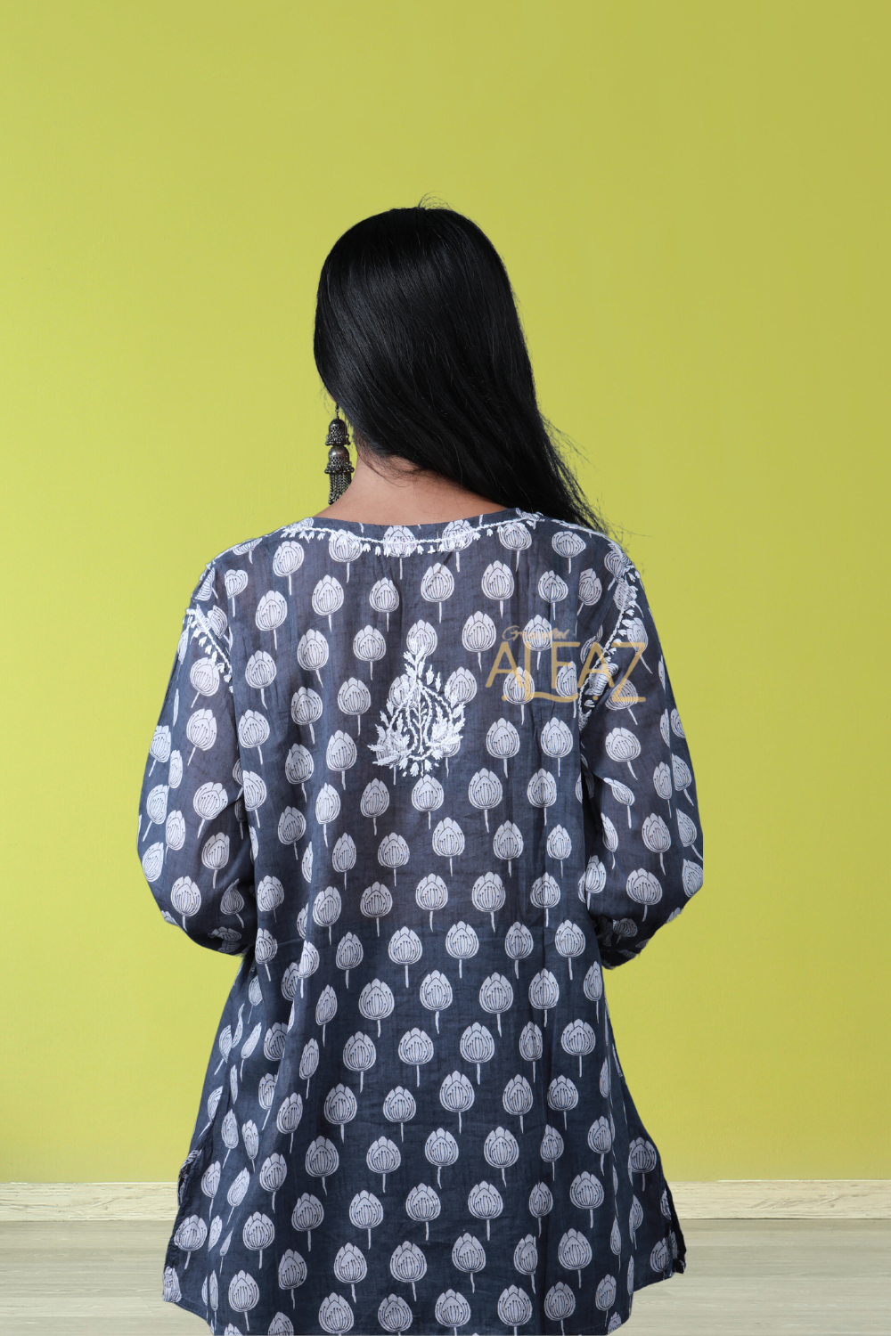 Stylish Short Kurti Chikankari - Maha Mulmul Collection