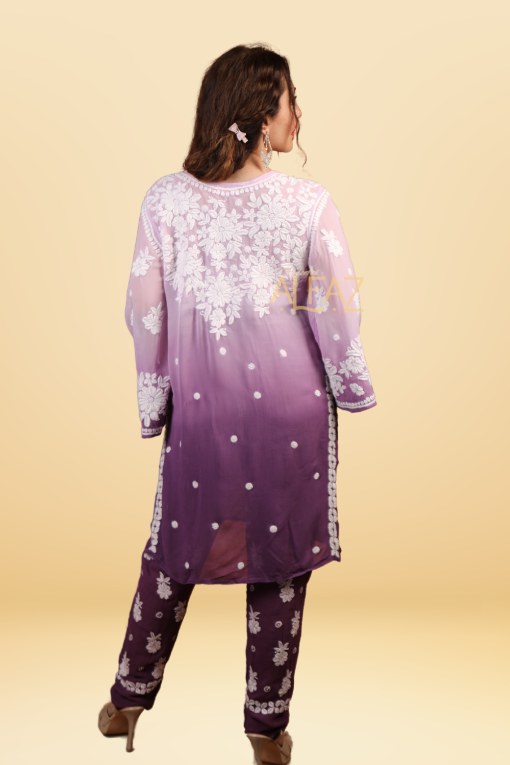 Aya Viscose Chikankari Co-ord set