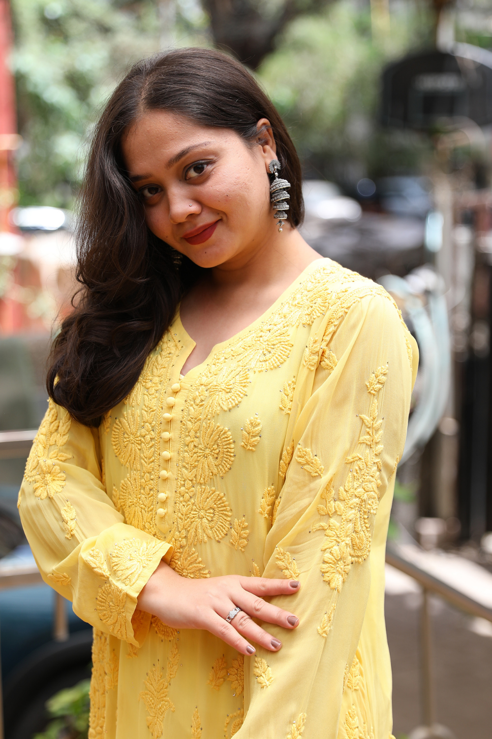 Esra Premium Viscose 3D Chikankari & Mukaish Kurti