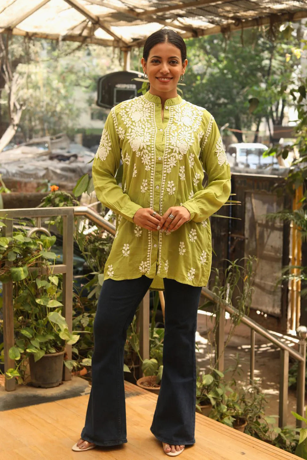 Meher Modal Chikankari Designer Shirt