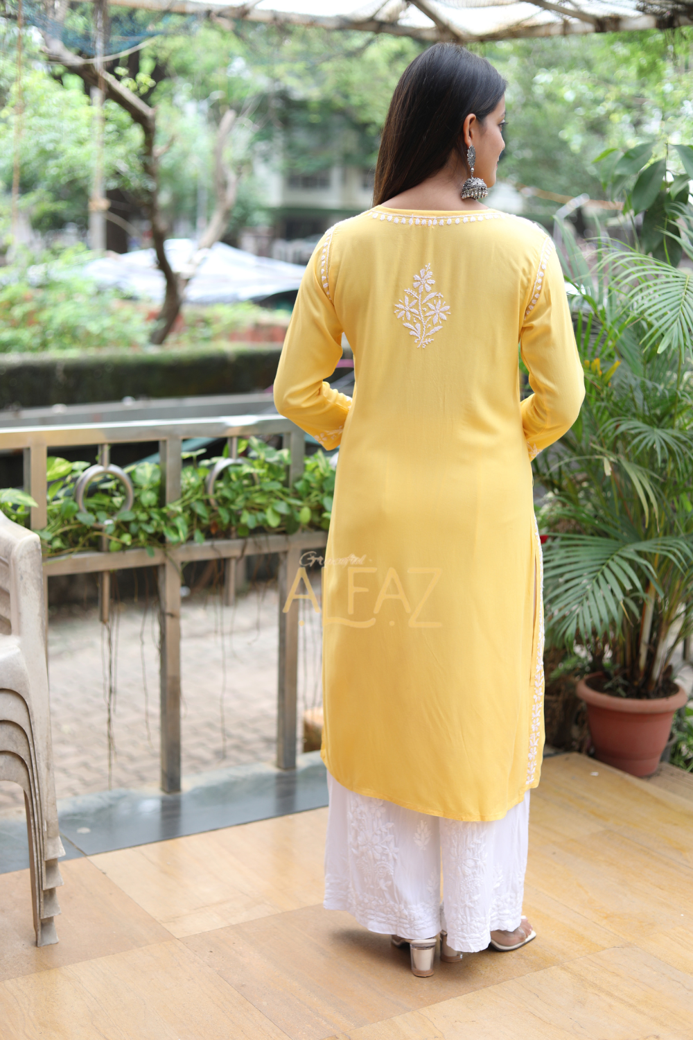 Ekta Rayon Chikankari Long Kurti