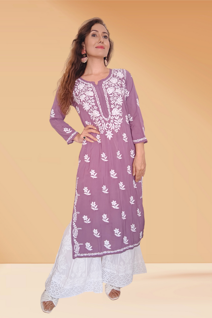 Stylish Modal Chikankari Kurti - Yasmin Collection