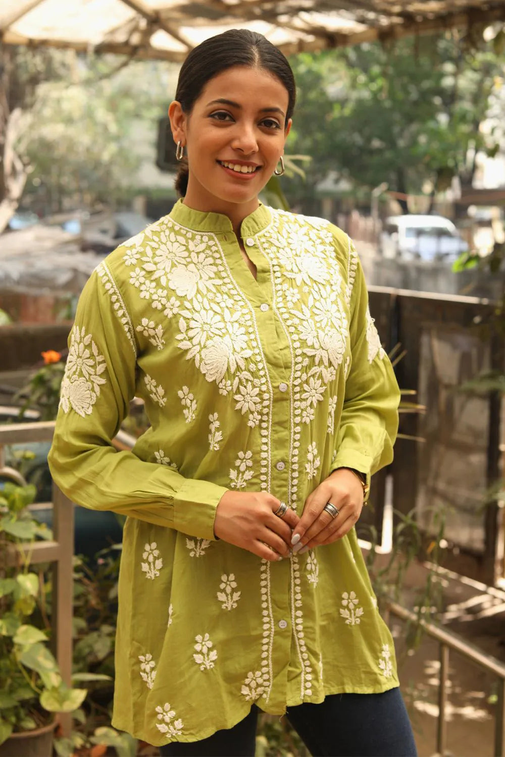 Meher Modal Chikankari Designer Shirt