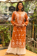Karima Muslin Chikankari Kurti