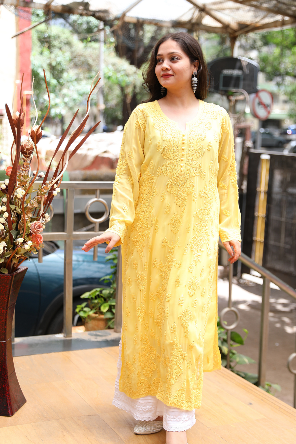 Esra Premium Viscose 3D Chikankari & Mukaish Kurti