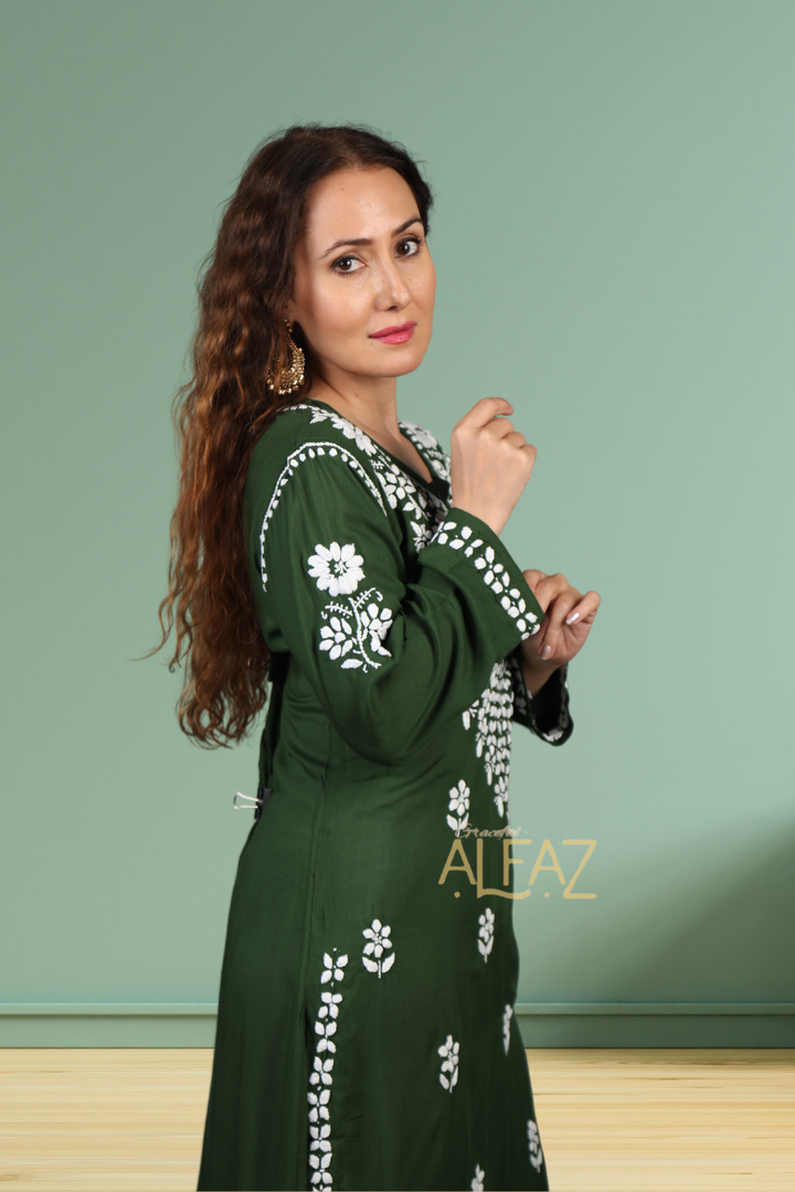 Elegant Modal Chikan Kurti - Amal Collection