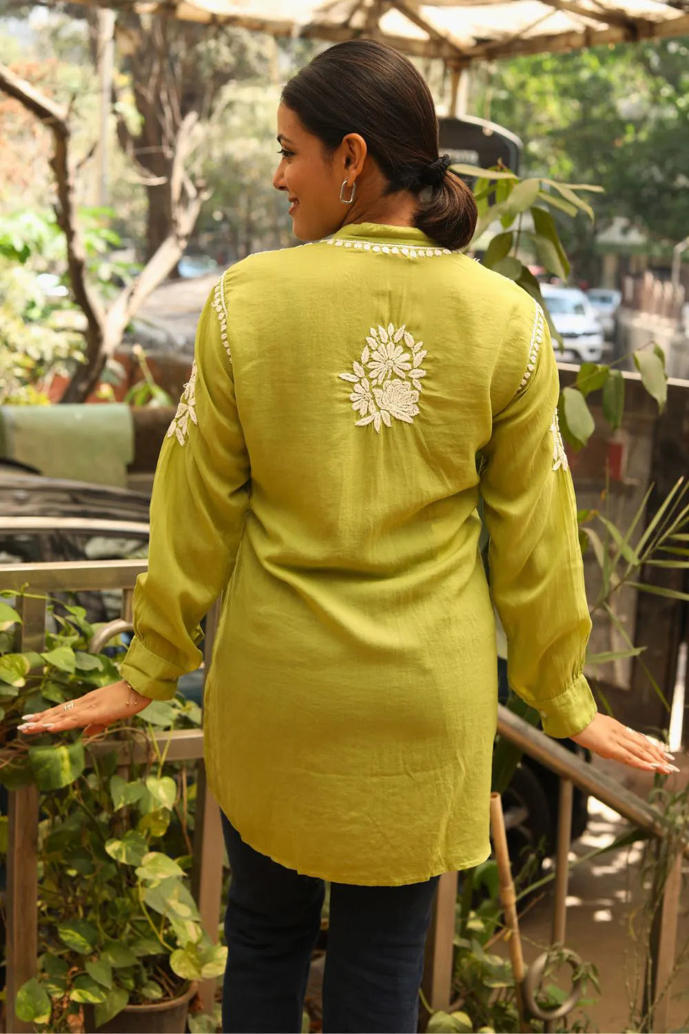 Meher Modal Chikankari Designer Shirt
