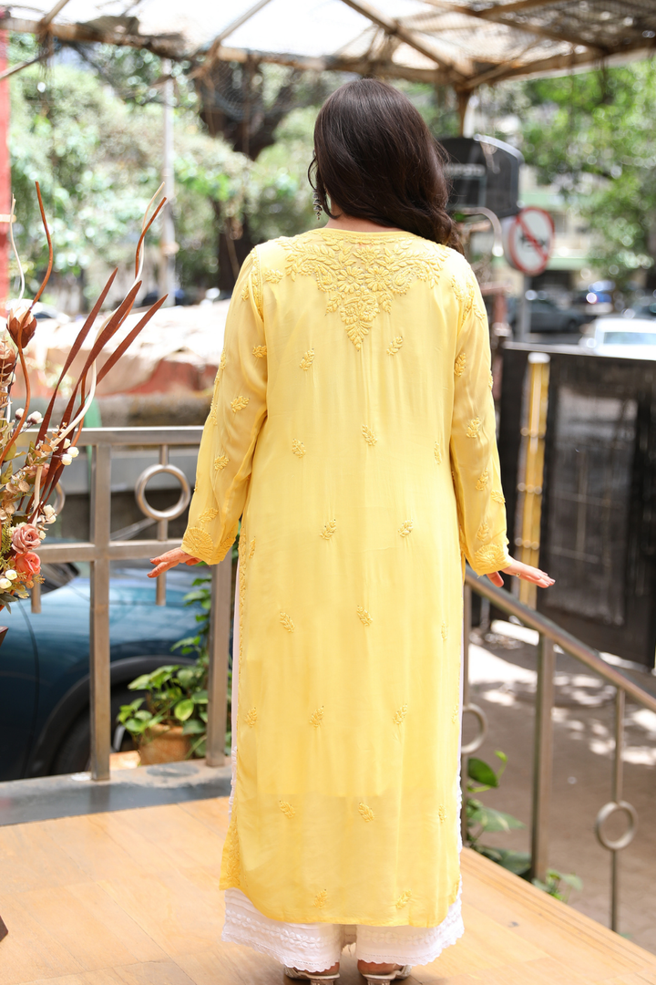 Esra Premium Viscose 3D Chikankari & Mukaish Kurti