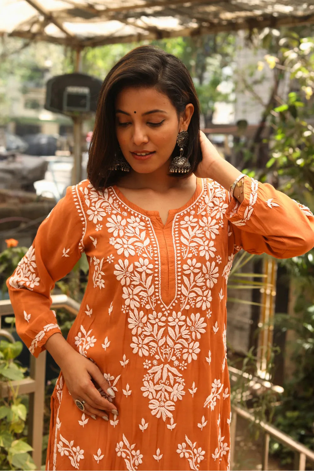 Karima Muslin Chikankari Kurti