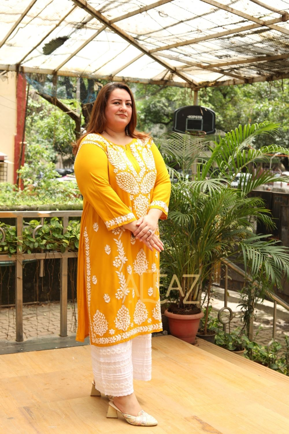 Aanya Rayon Chikankari Long Kurta Plus Size