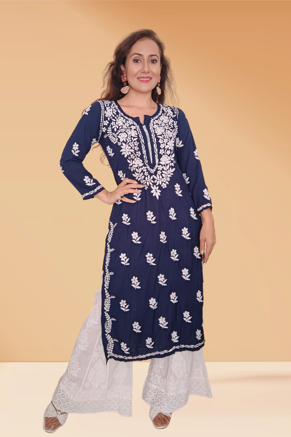 Stylish Modal Chikankari Kurti - Yasmin Collection