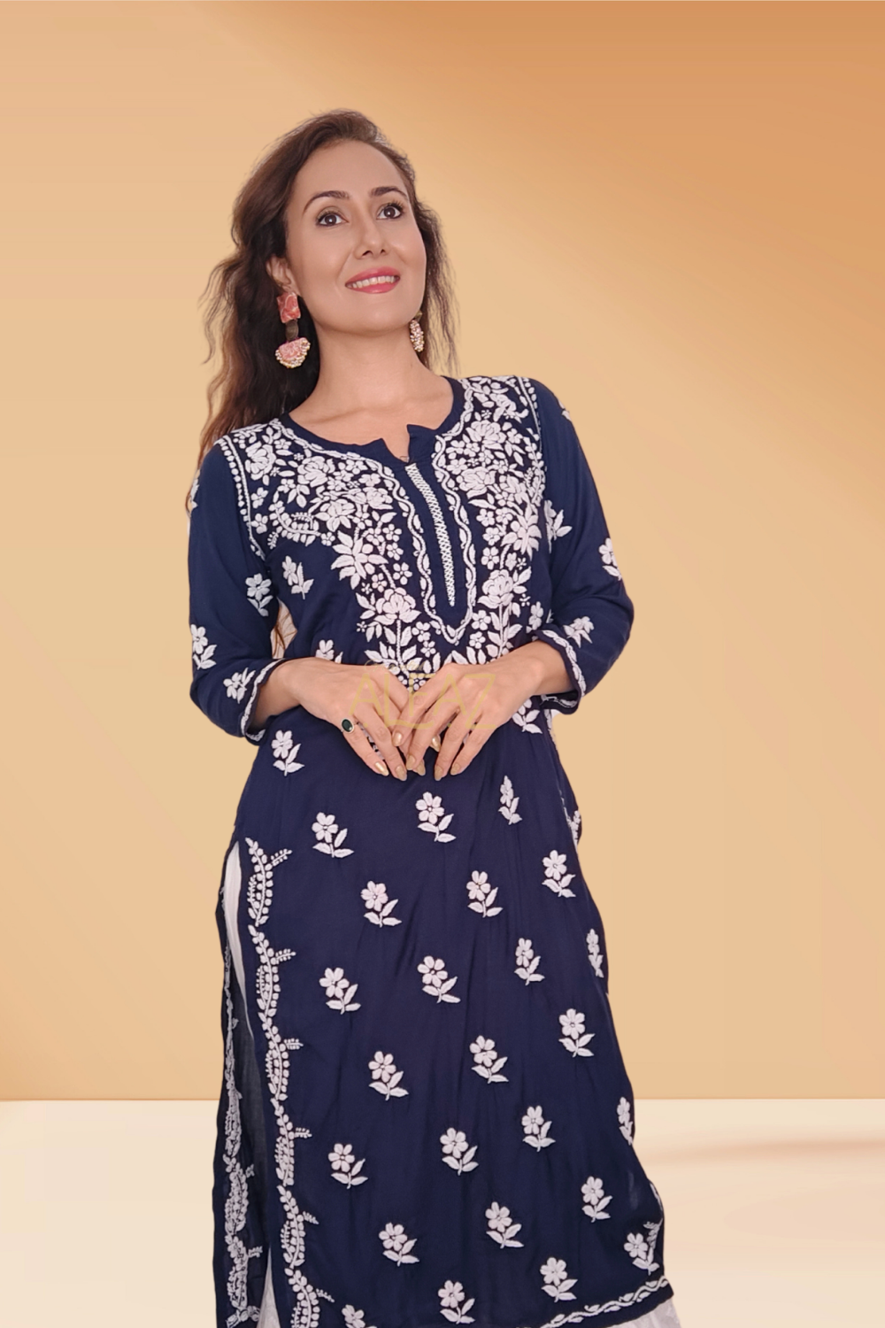 Stylish Modal Chikankari Kurti - Yasmin Collection