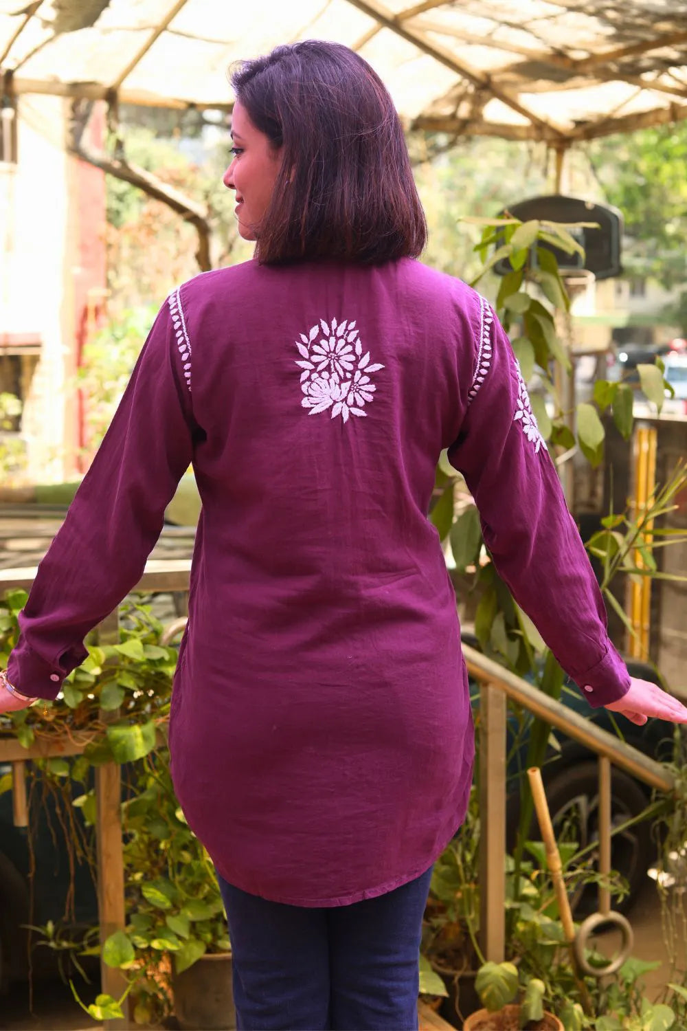 Meher Modal Chikankari Designer Shirt