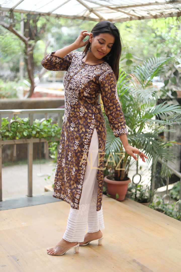 Elegant Mulmul Chikankari Kurta | Khairun Collection