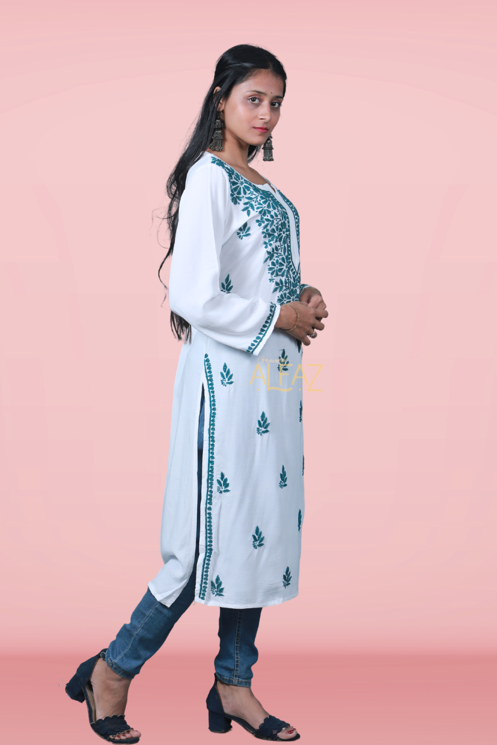 Stylish Rayon Chikankari Kurti - Rima Rayon Collection