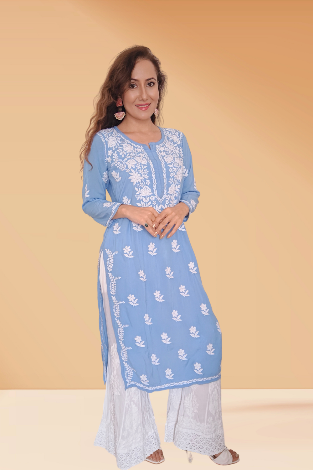 Stylish Modal Chikankari Kurti - Yasmin Collection