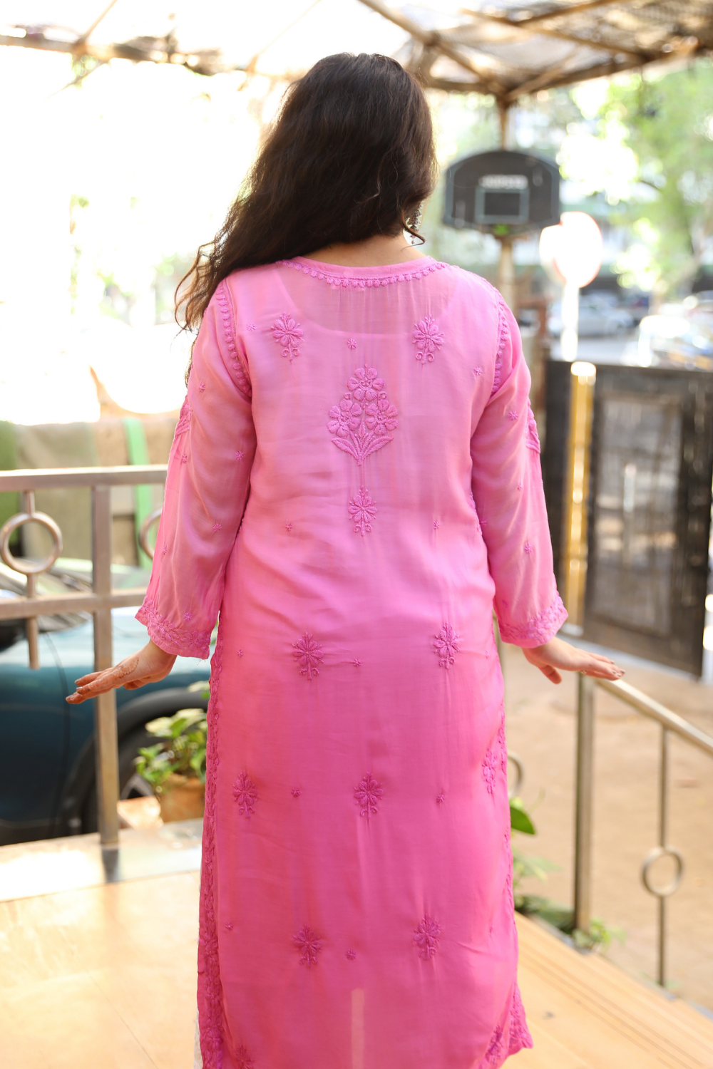 Sabah Premium Muslin 3D  Chikankari  Kurti
