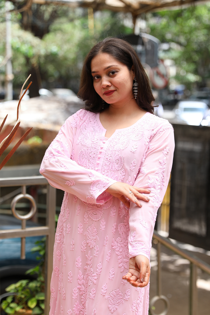 Esra Premium Viscose 3D Chikankari & Mukaish Kurti