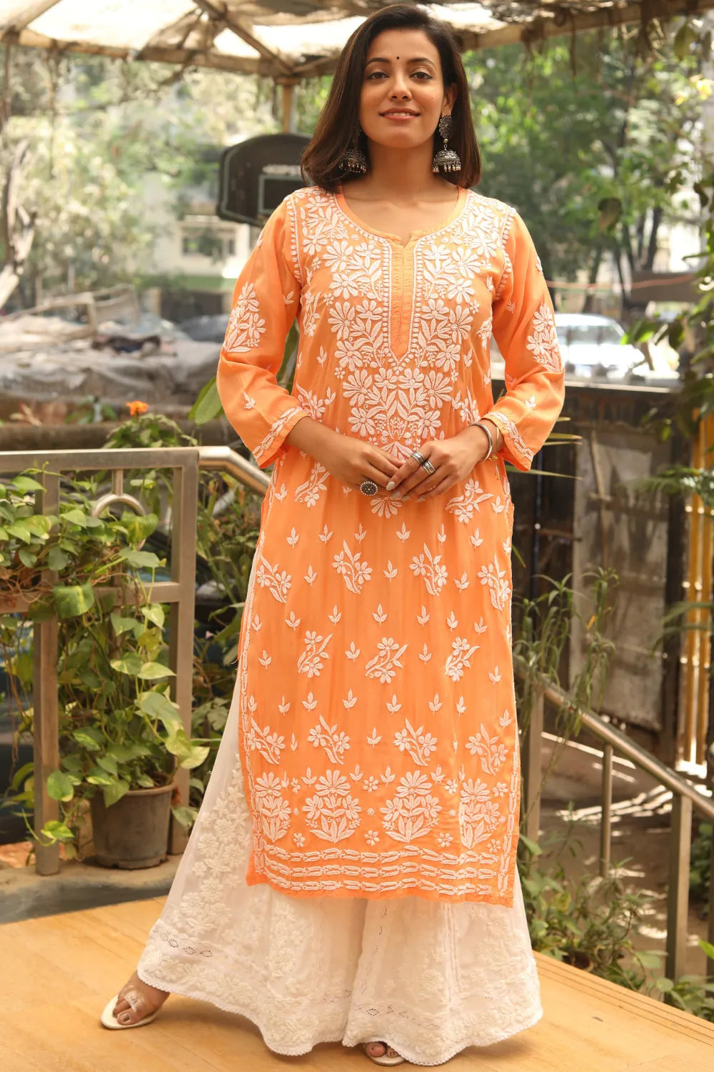 Karima Muslin Chikankari Kurti