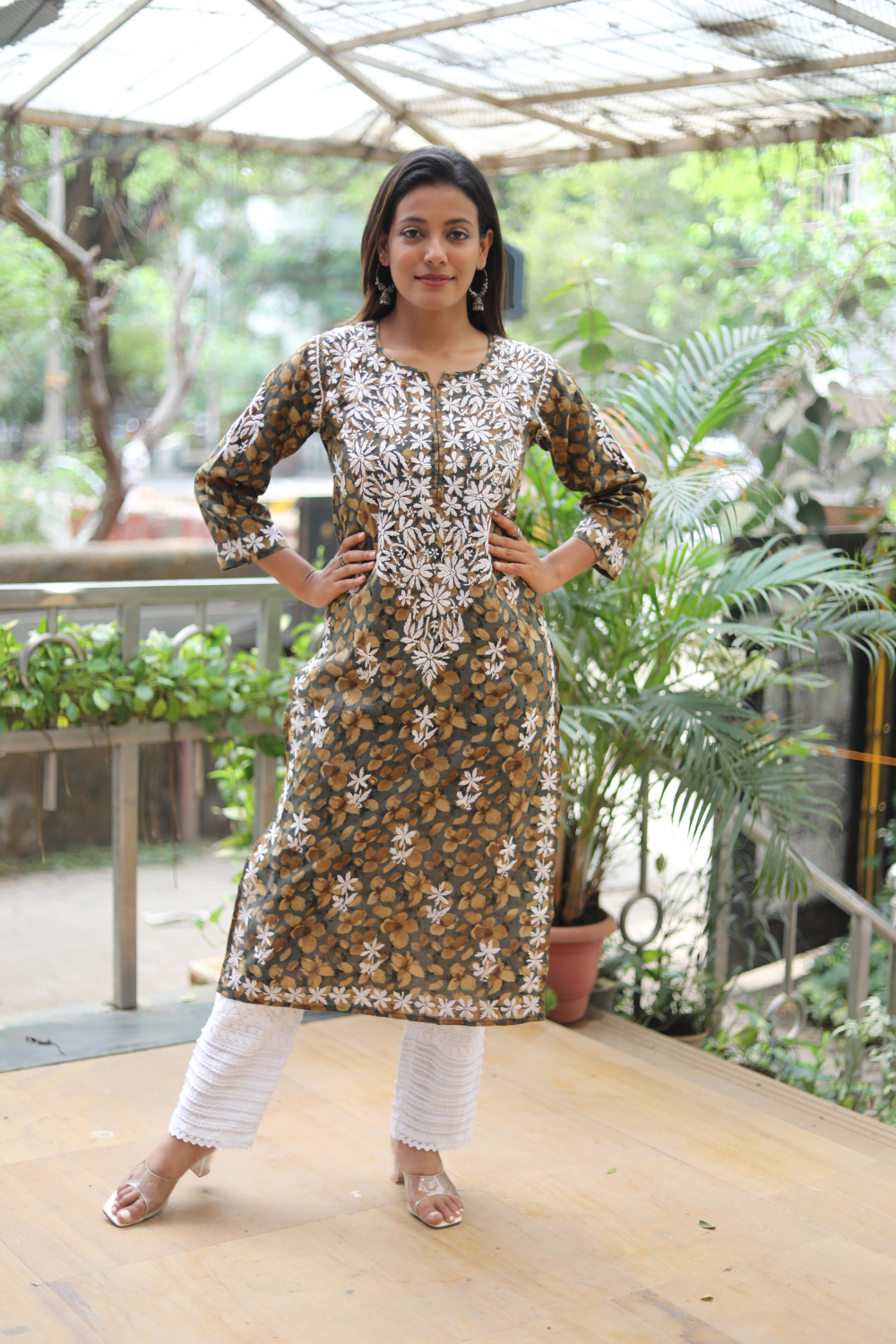 Elegant Mulmul Chikankari Kurta | Khairun Collection