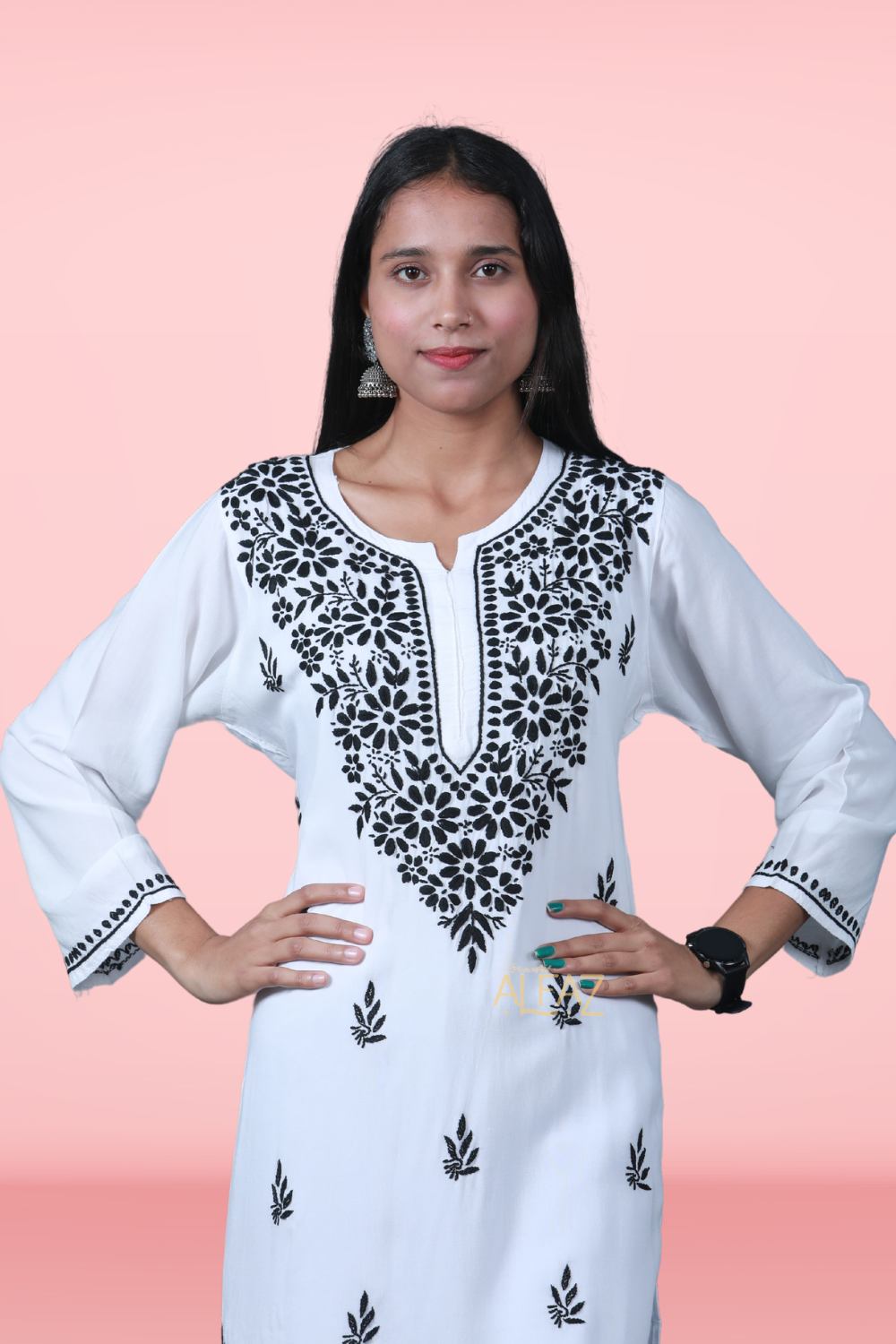 Stylish Rayon Chikankari Kurti - Rima Rayon Collection