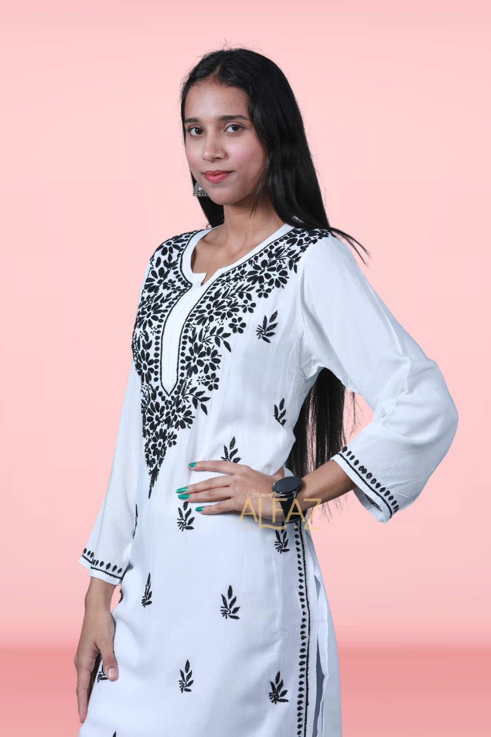 Stylish Rayon Chikankari Kurti - Rima Rayon Collection