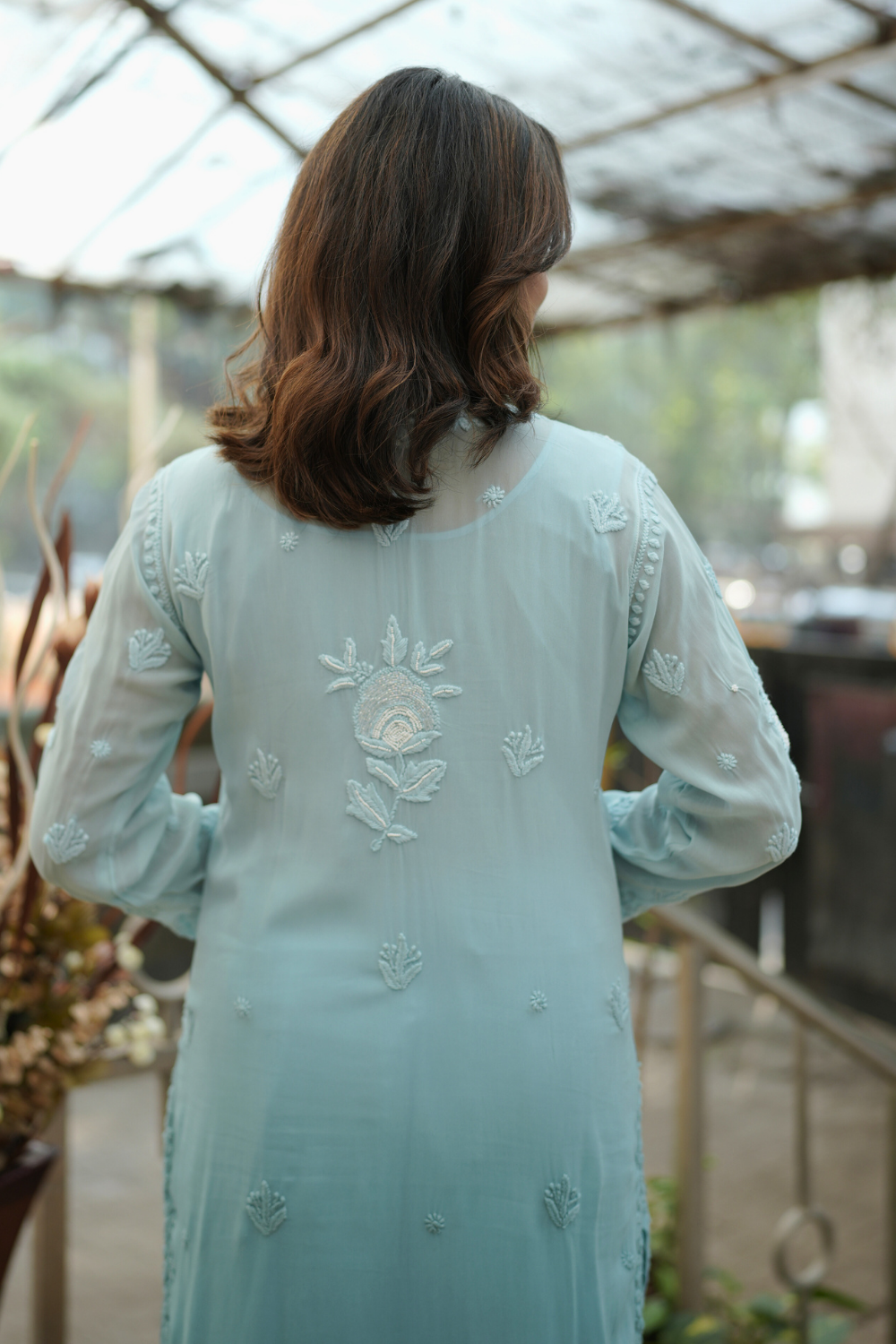 Lamis Viscose Designer Add On Cutdana And Pearl Work Chikankari Kurti