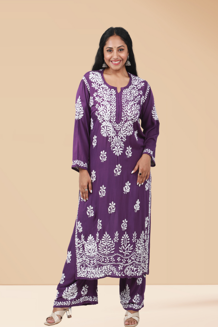 chikan kurti set for women