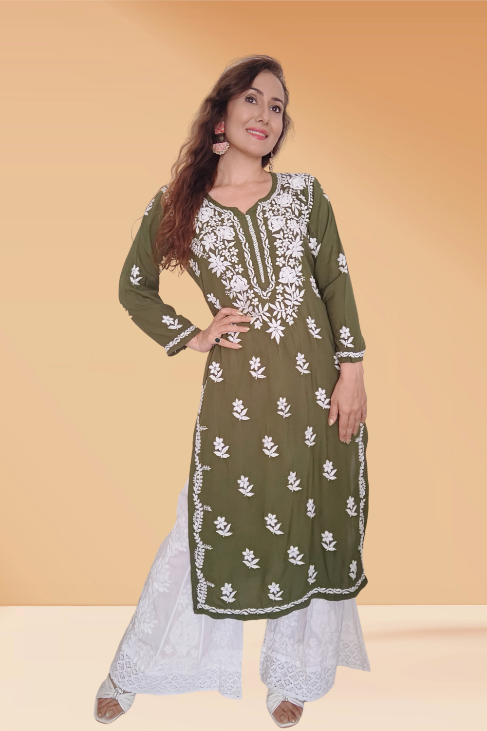 Stylish Modal Chikankari Kurti - Yasmin Collection