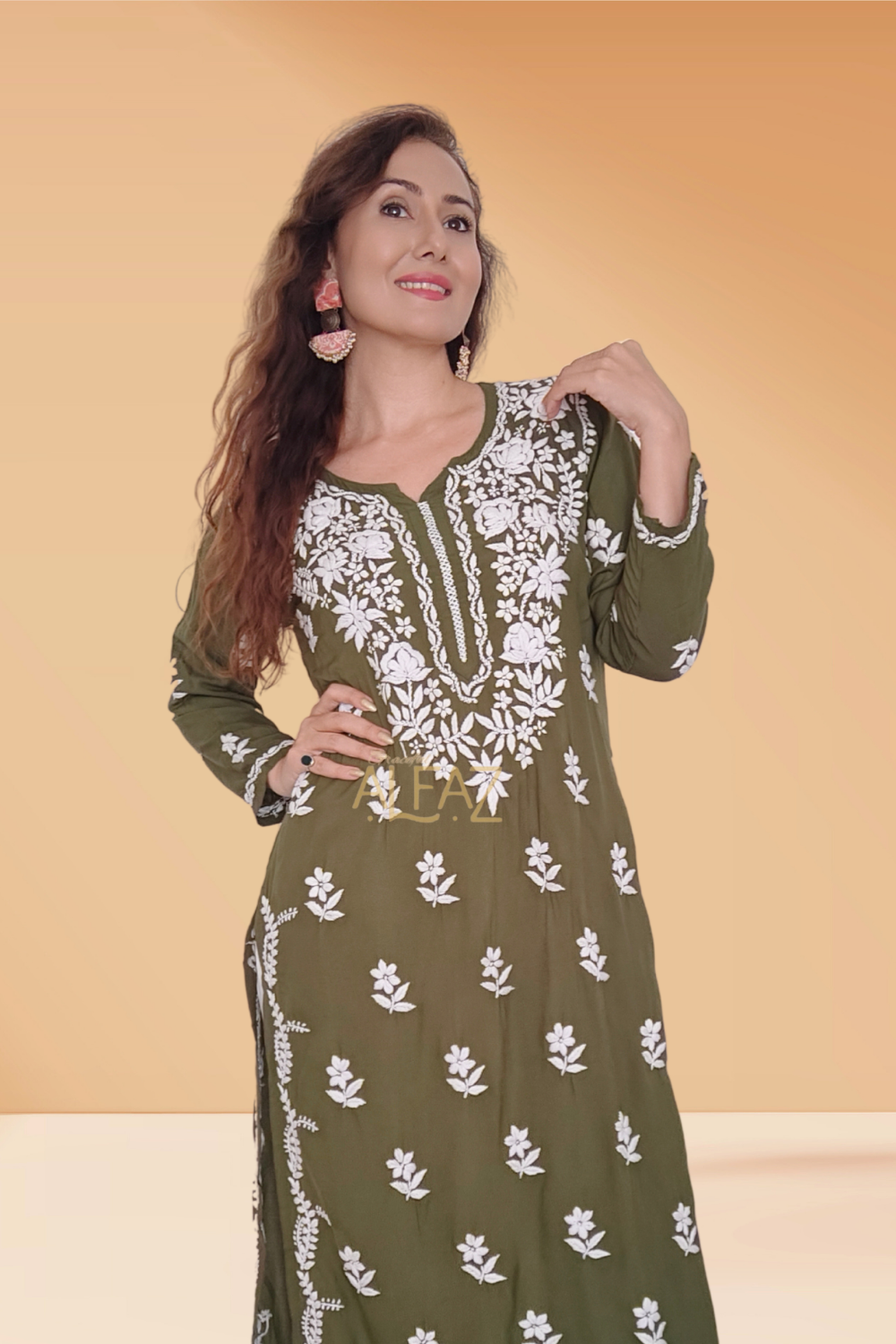 Stylish Modal Chikankari Kurti - Yasmin Collection