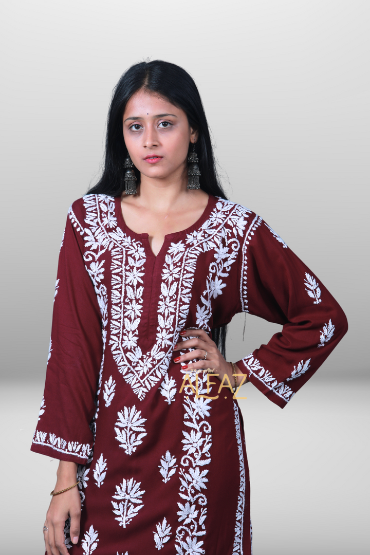 Naima Rayon Chikankari Kurti Palazzo Set