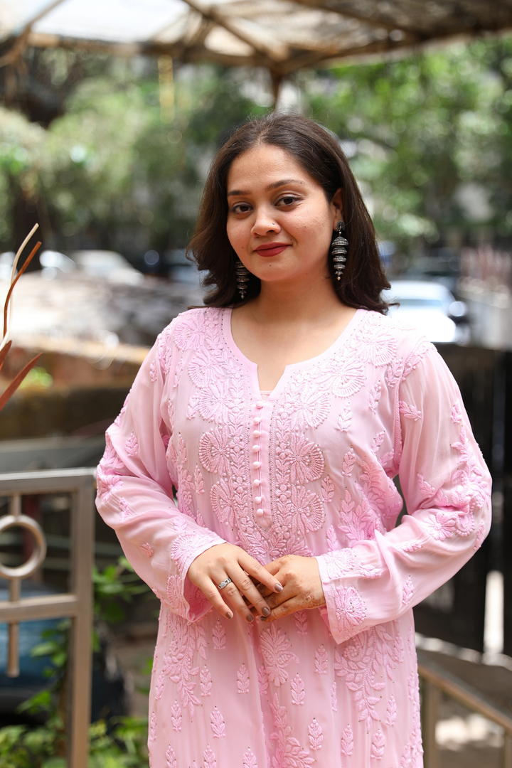 Esra Premium Viscose 3D Chikankari & Mukaish Kurti