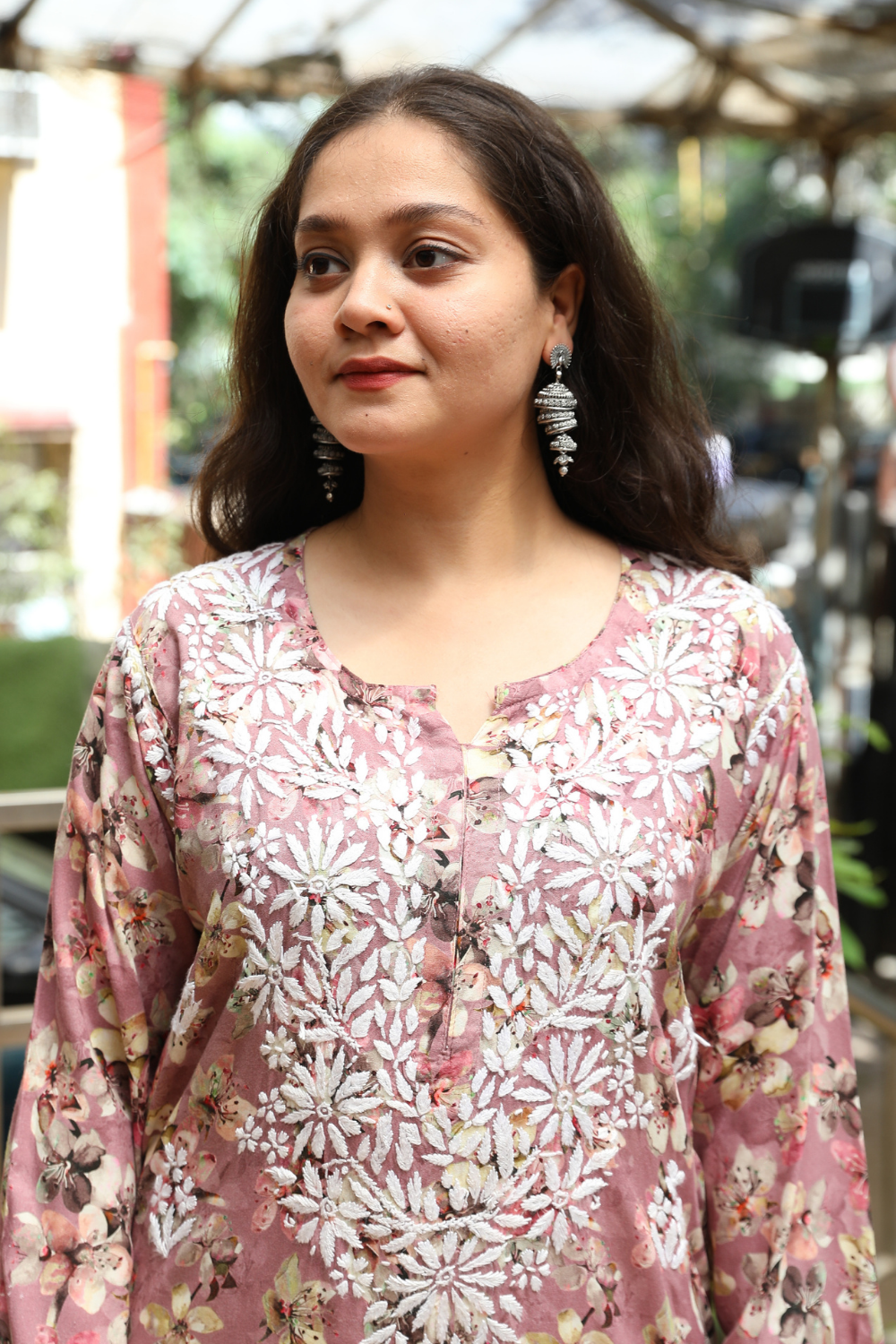 Samah  Rayon Printed Chikankari  Long Kurti