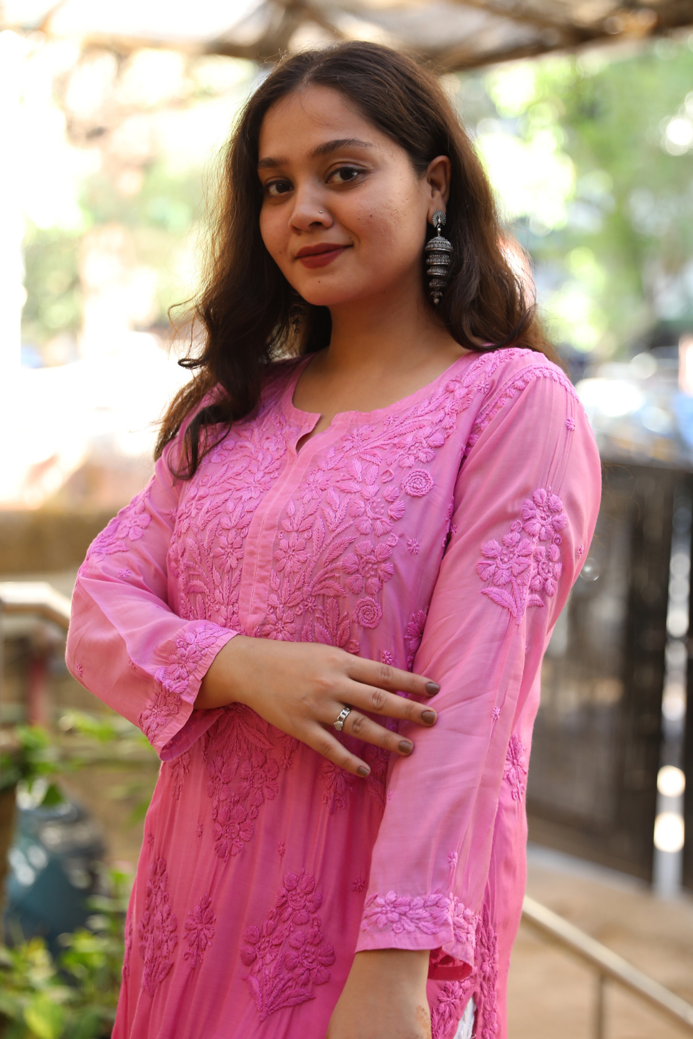 Sabah Premium Muslin 3D  Chikankari  Kurti