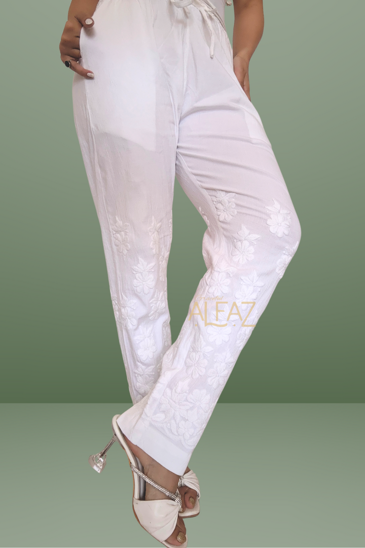 chikankari pant