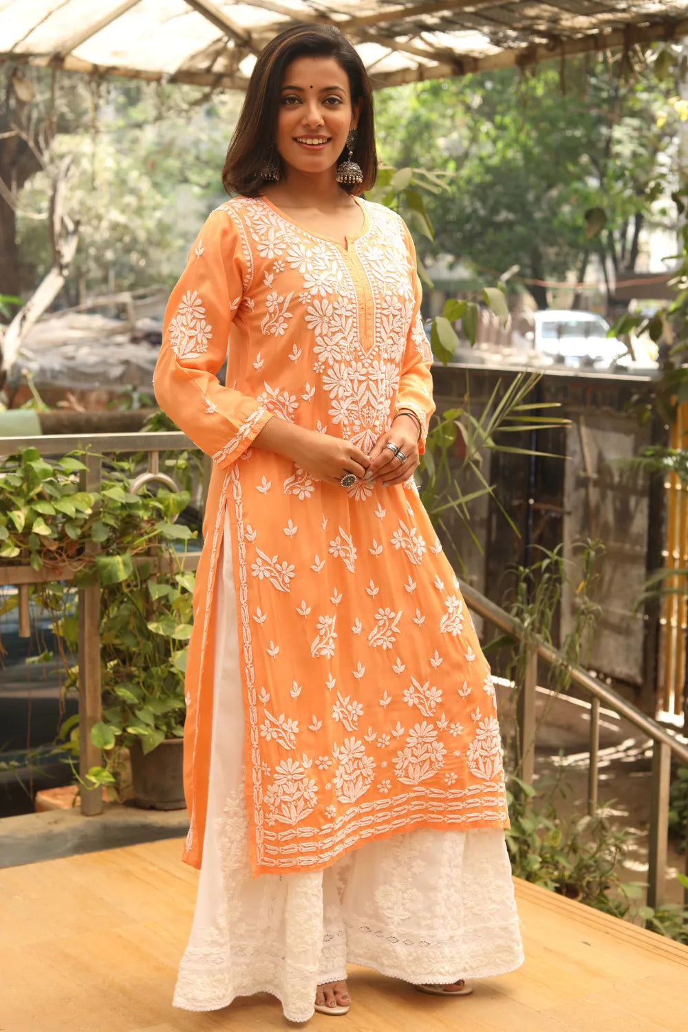 Karima Muslin Chikankari Kurti