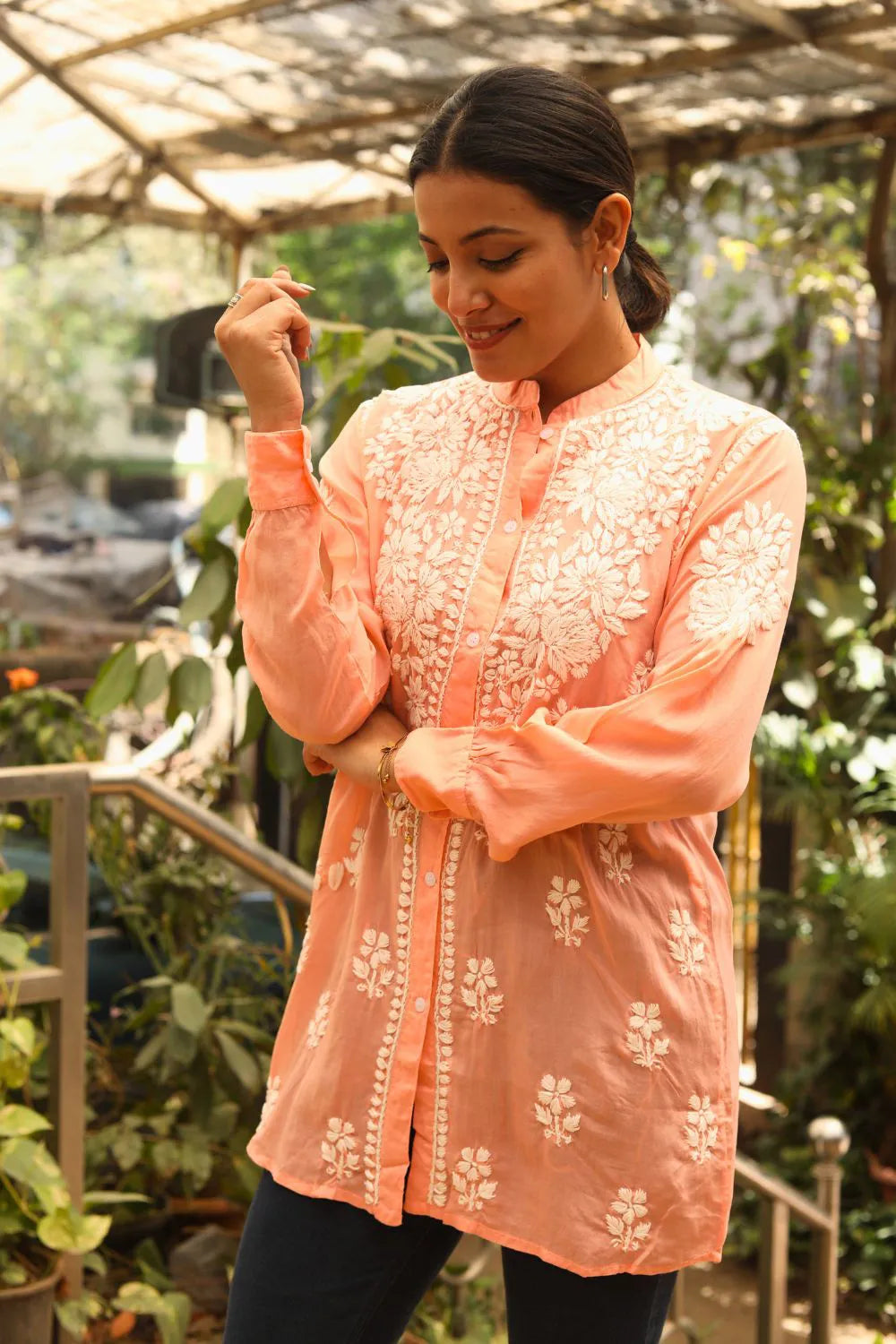 Meher Modal Chikankari Designer Shirt