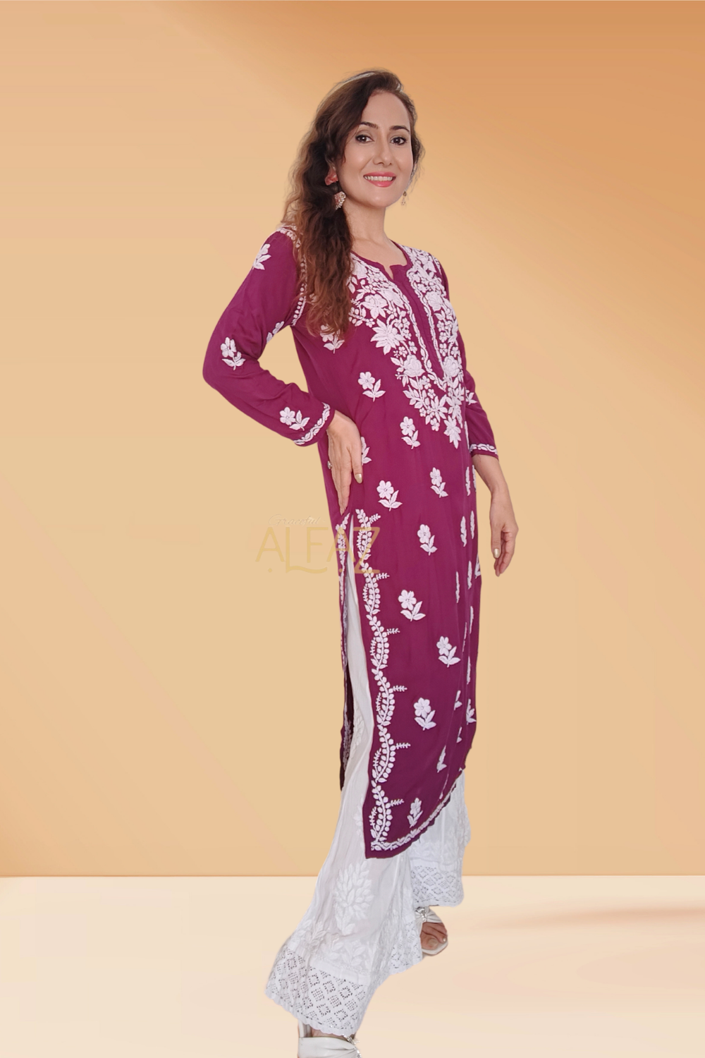 Stylish Modal Chikankari Kurti - Yasmin Collection